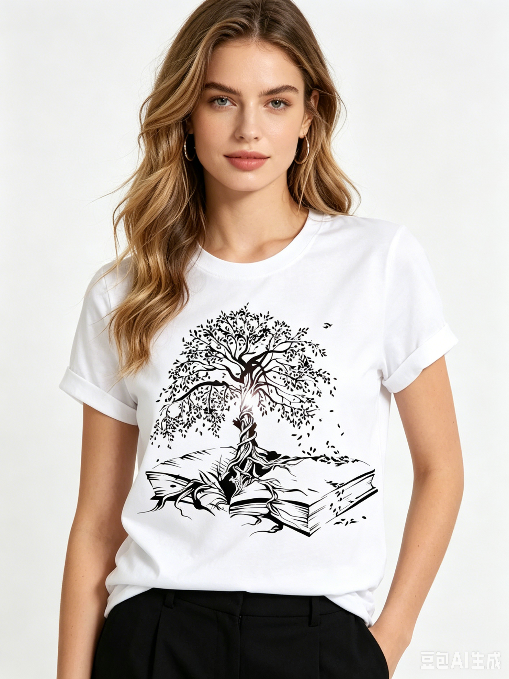 Streetwear Brand Aesthetic - Women's Retro Book T-shirt Cute Casual
