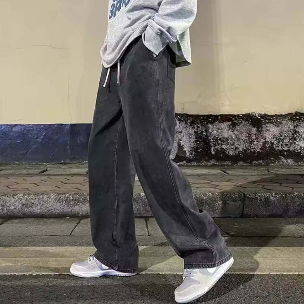 Streetwear Brand Pants - 2025 New Streetwear Loose Jeans Men