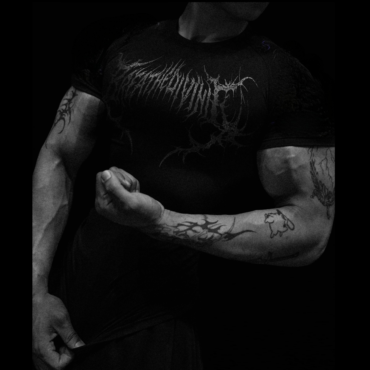 Streetwear Gym Brand - Art Font Gym Knight Dark Wind