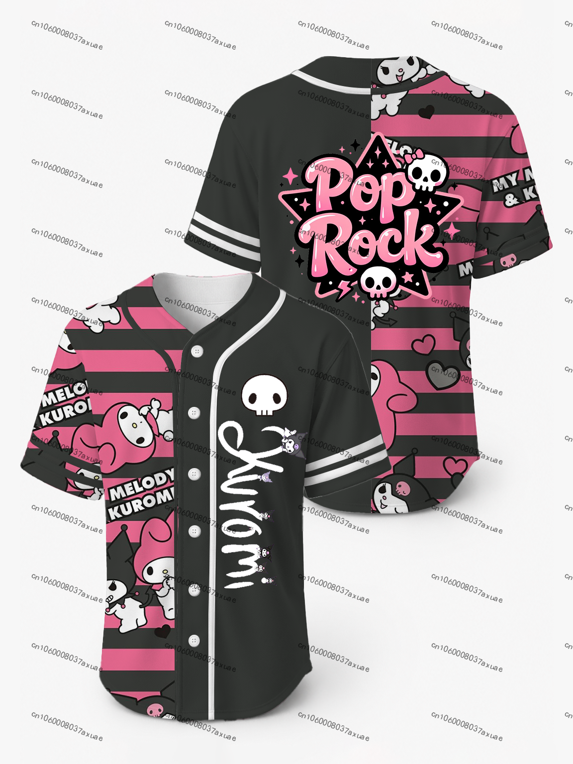 Women's Sanrio Kuromi Baseball - Streetwear Brand Aesthetic avaliação e preço