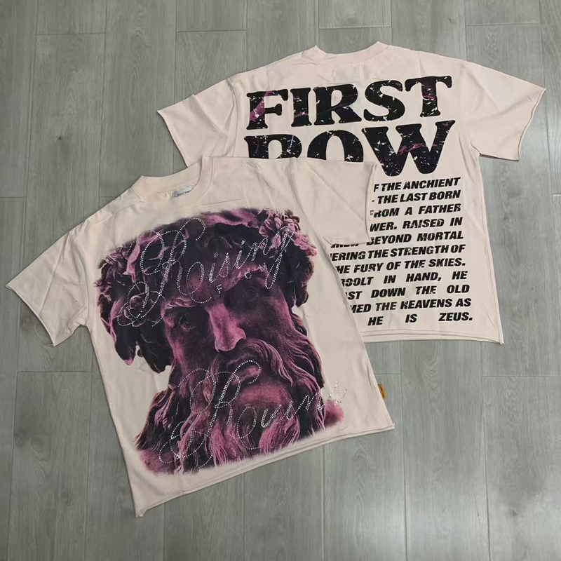 2026 New FIRST ROW Tops Tee St - Streetwear Brand Label avaliação e preço