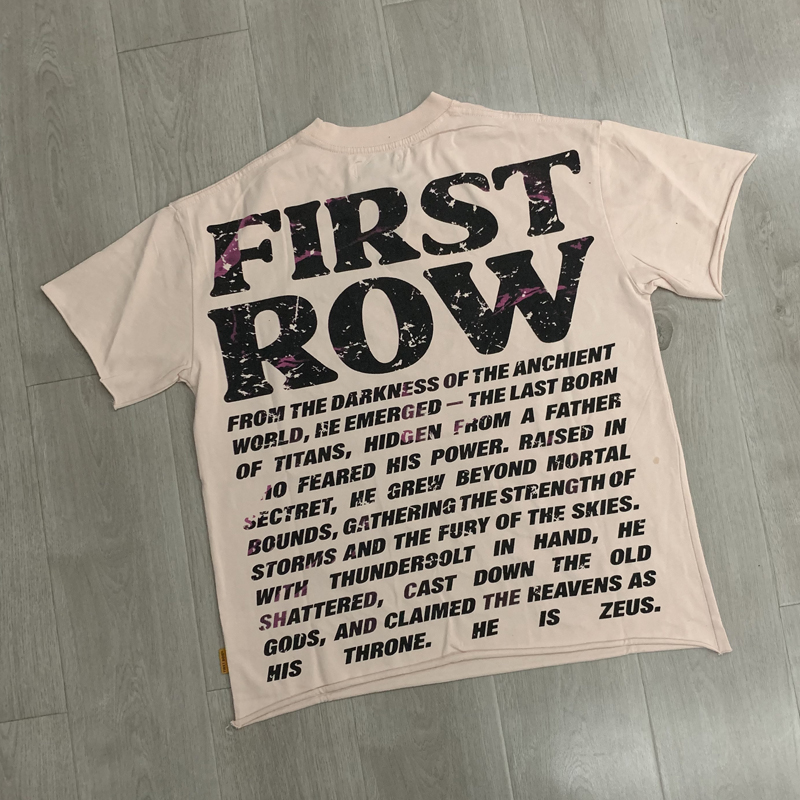 2026 New FIRST ROW Tops Tee St - Streetwear Brand Label avaliação e preço