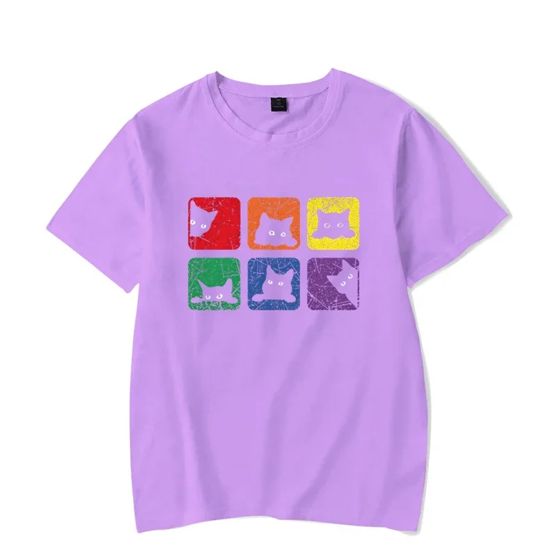 Short Sleeve Tees Men's T-shir - Streetwear Brand Cat avaliação e preço