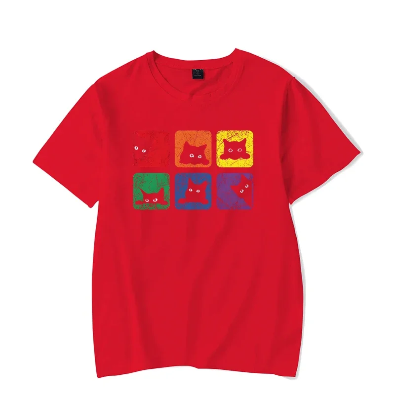 Short Sleeve Tees Men's T-shir - Streetwear Brand Cat avaliação e preço