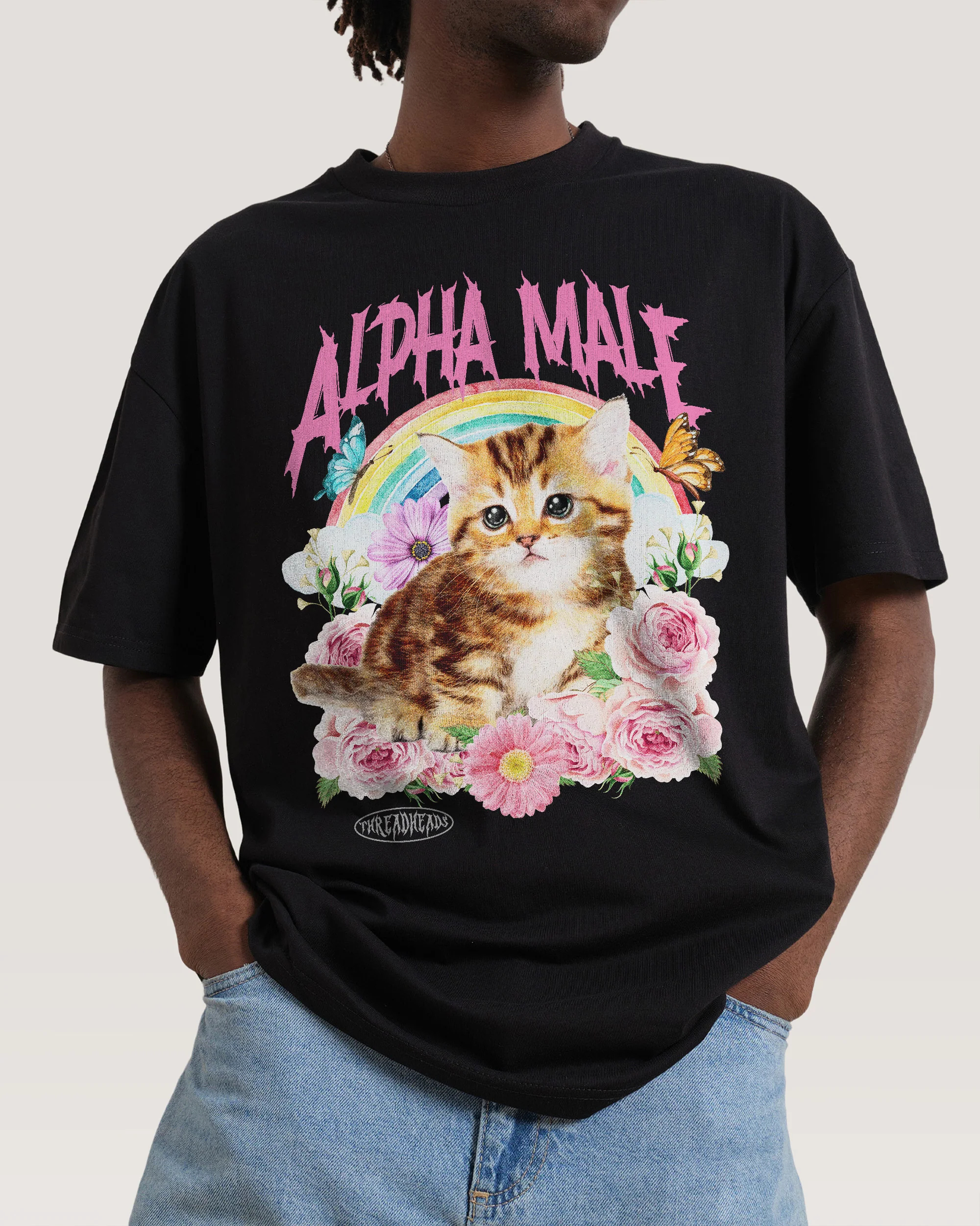 Alpha Male Fun Cute Cat Illust - Streetwear Brand Cat avaliação e preço
