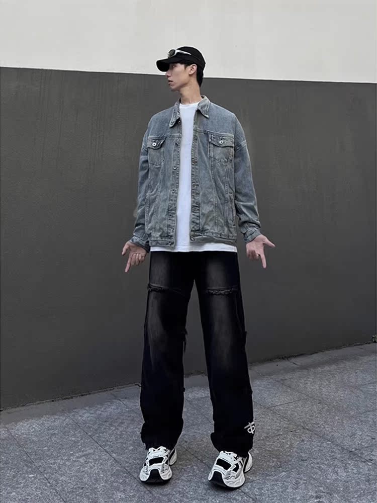 American Vibe Print Men's Jean - Streetwear Brand Pants avaliação e preço