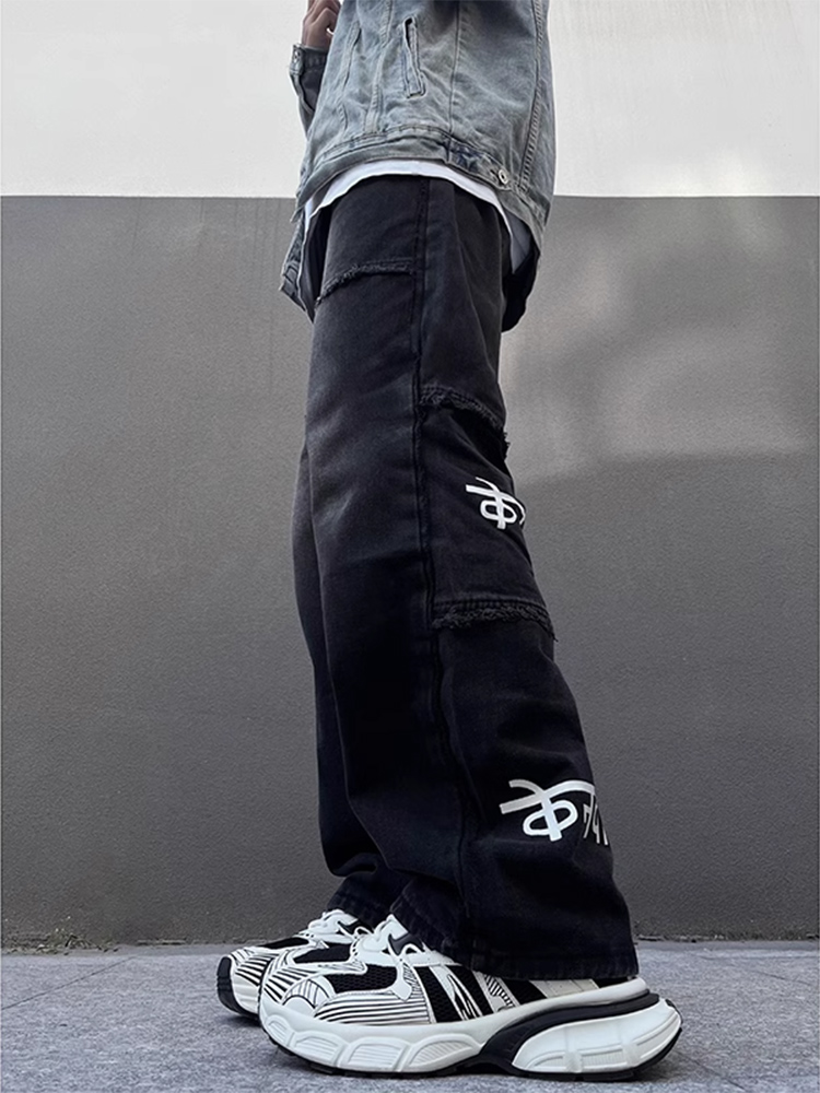 American Vibe Print Men's Jean - Streetwear Brand Pants avaliação e preço