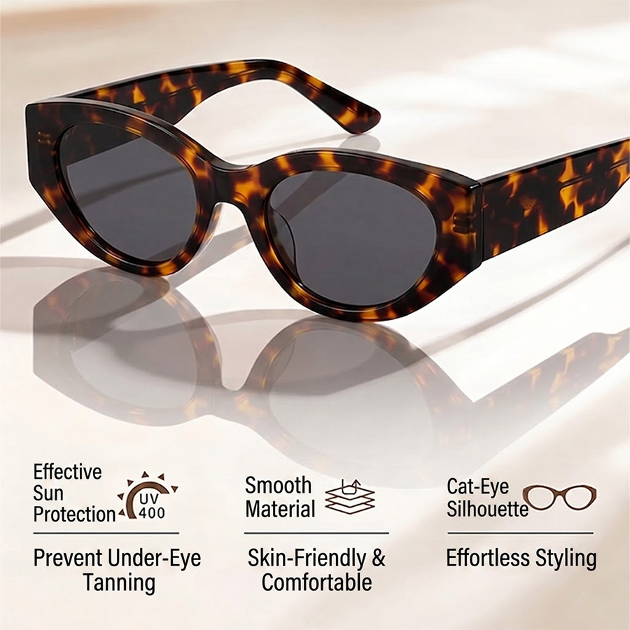 Cat Eye Polarized Sunglasses W - Streetwear Brand Cat avaliação e preço