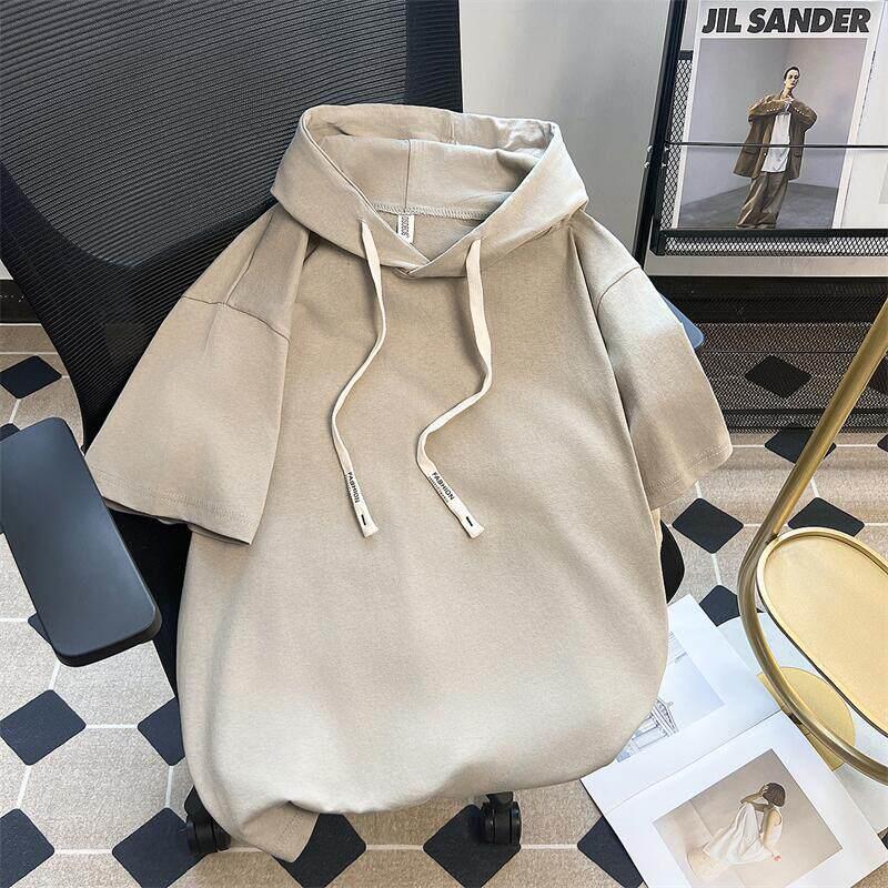 Summer Loose Fit Cotton Half S - Streetwear Brand Hoodies avaliação e preço