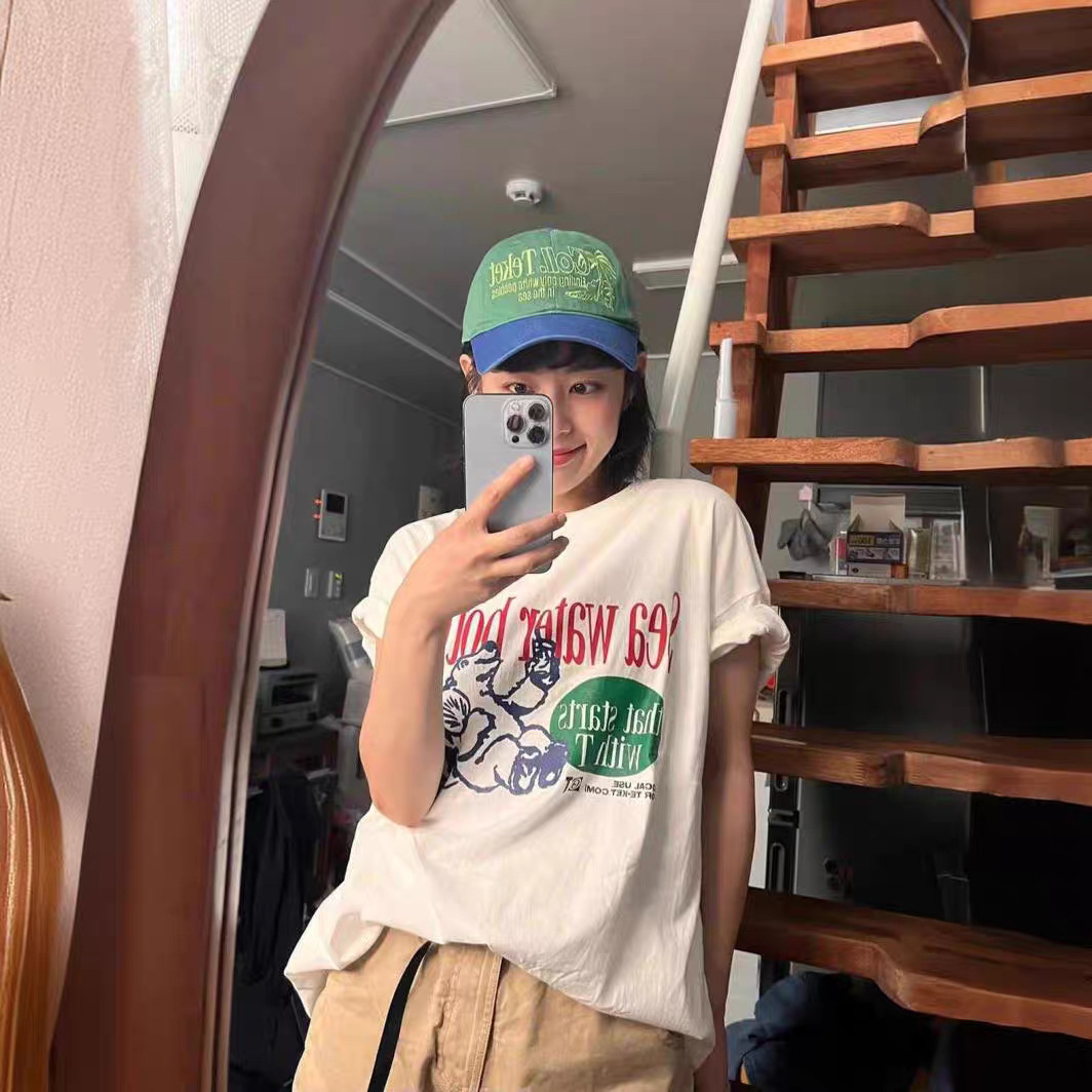 Summer New Loose Polar Bear Pr - Streetwear Brand Label avaliação e preço