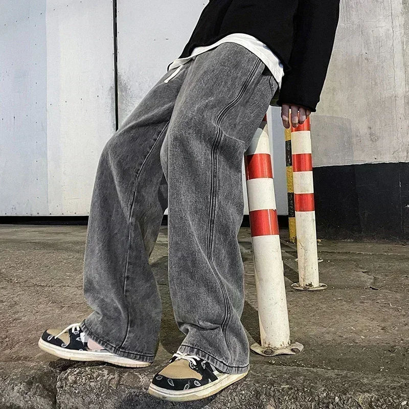 New Streetwear Loose Jeans Men - Streetwear Brand Pants avaliação e preço