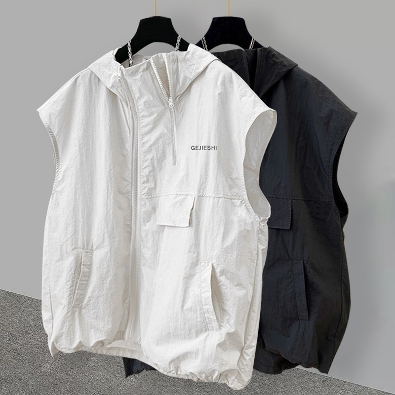 Ice Silk Zipper Hoodie Vest Me - Streetwear Brand Hoodies avaliação e preço