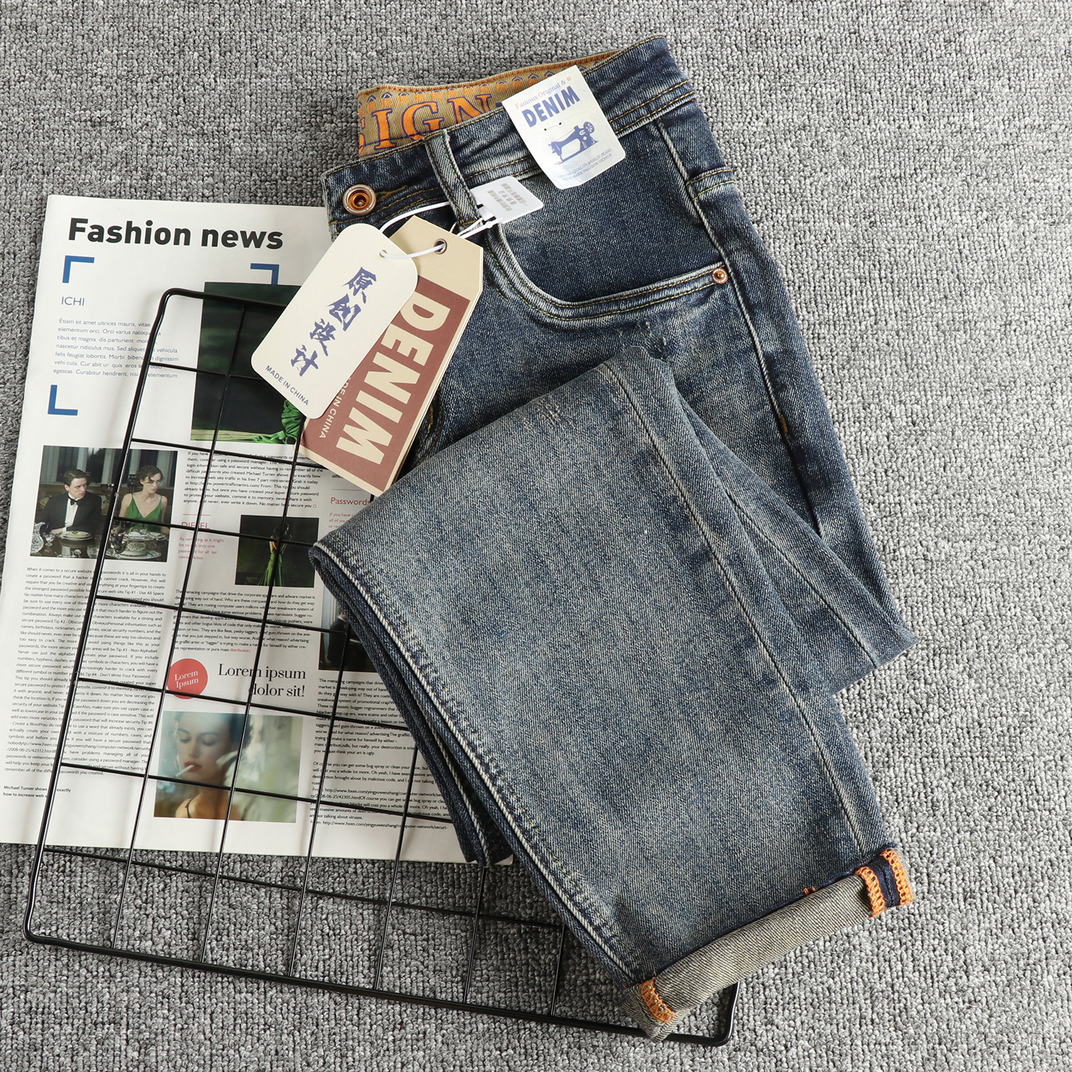 Retro blue wash-fried cat whis - Streetwear Brand Cat avaliação e preço