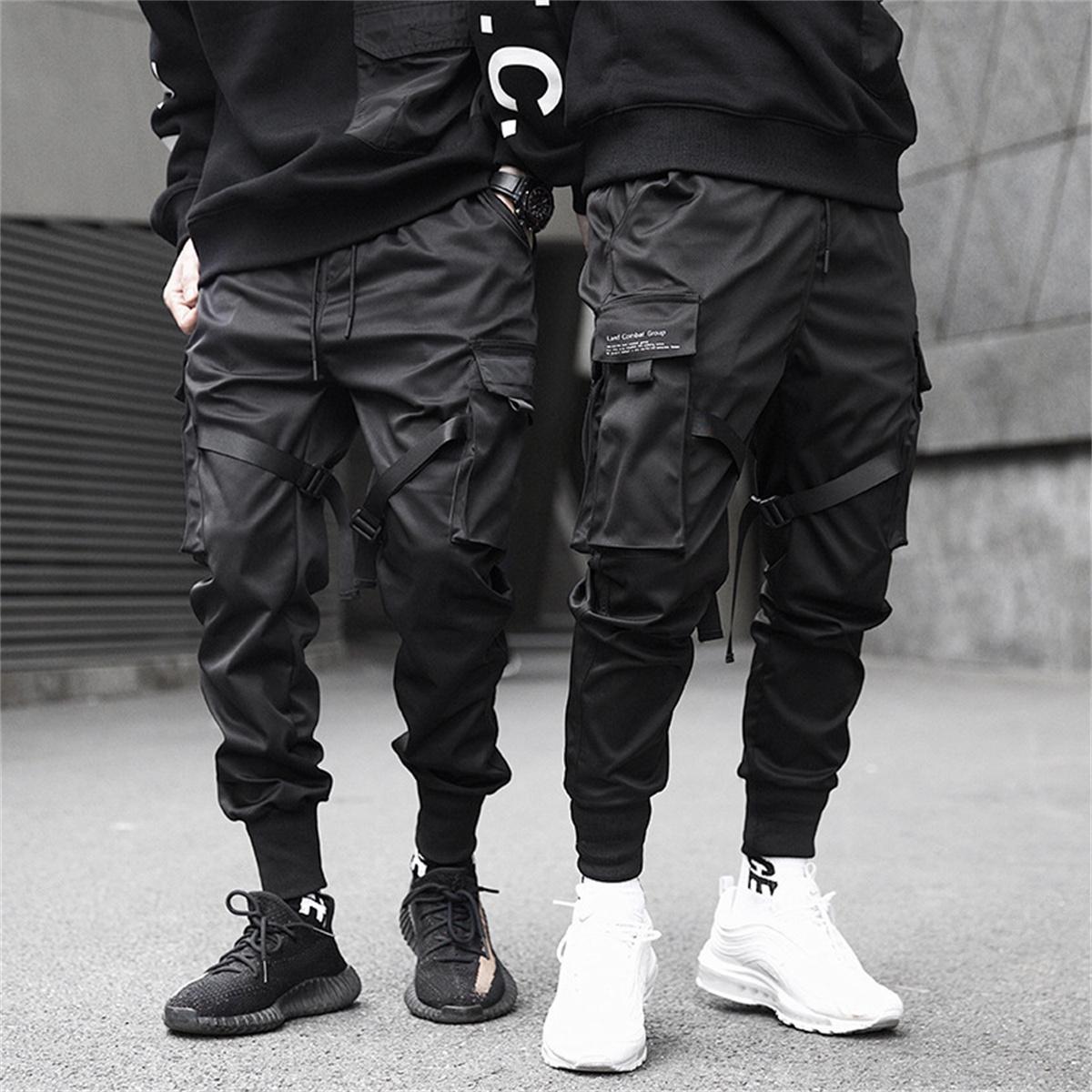 Black Hip Hop Cargo Pants Summ - Streetwear Brand Pants avaliação e preço