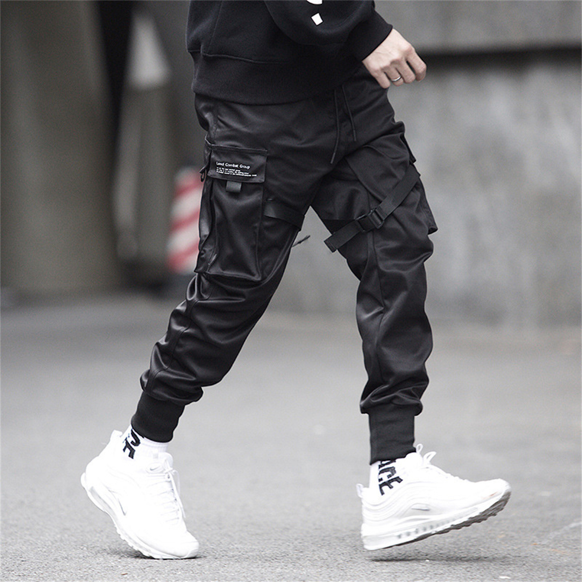 Black Hip Hop Cargo Pants Summ - Streetwear Brand Pants avaliação e preço