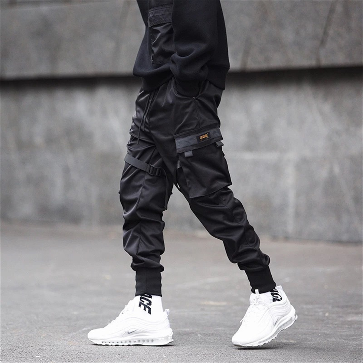 Black Hip Hop Cargo Pants Summ - Streetwear Brand Pants avaliação e preço