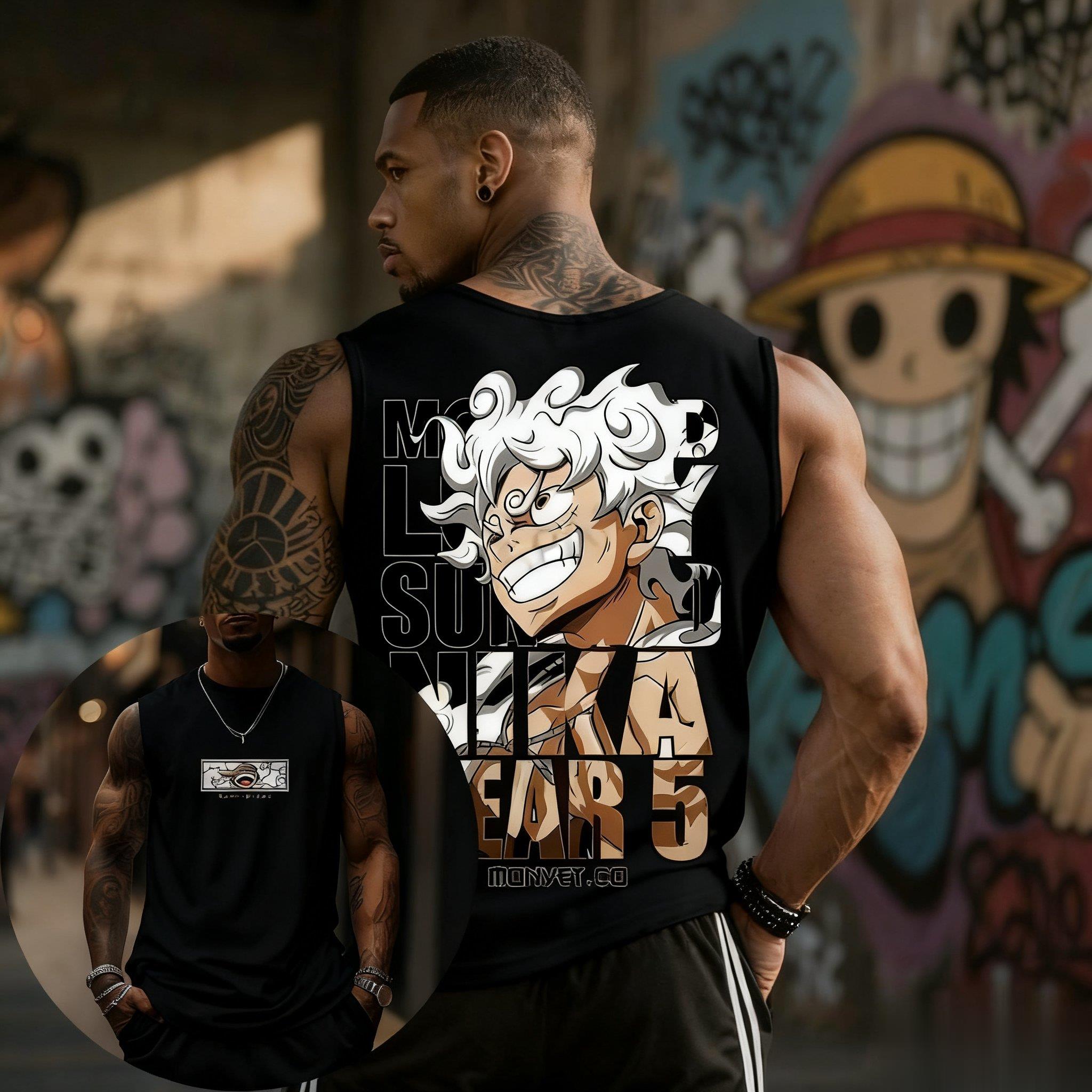 One Piece Luffy Gear 5 Tank To - Streetwear Gym Brand avaliação e preço