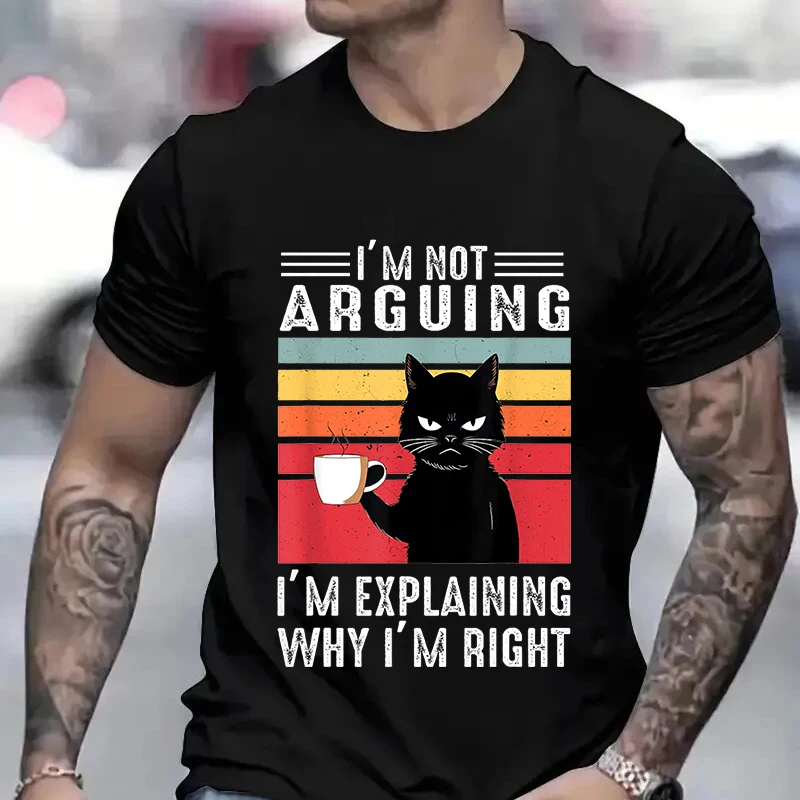 Funny Cat Coffee Tshirts Black - Streetwear Brand Cat avaliação e preço