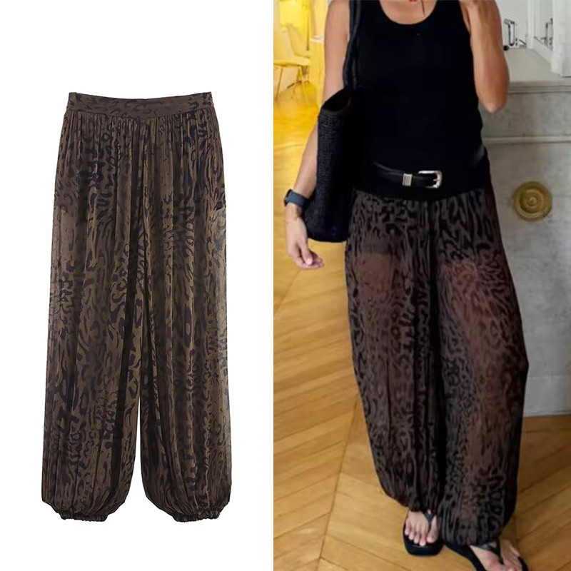Vintage Leopard Pants Oversize - Streetwear Brand Pants avaliação e preço